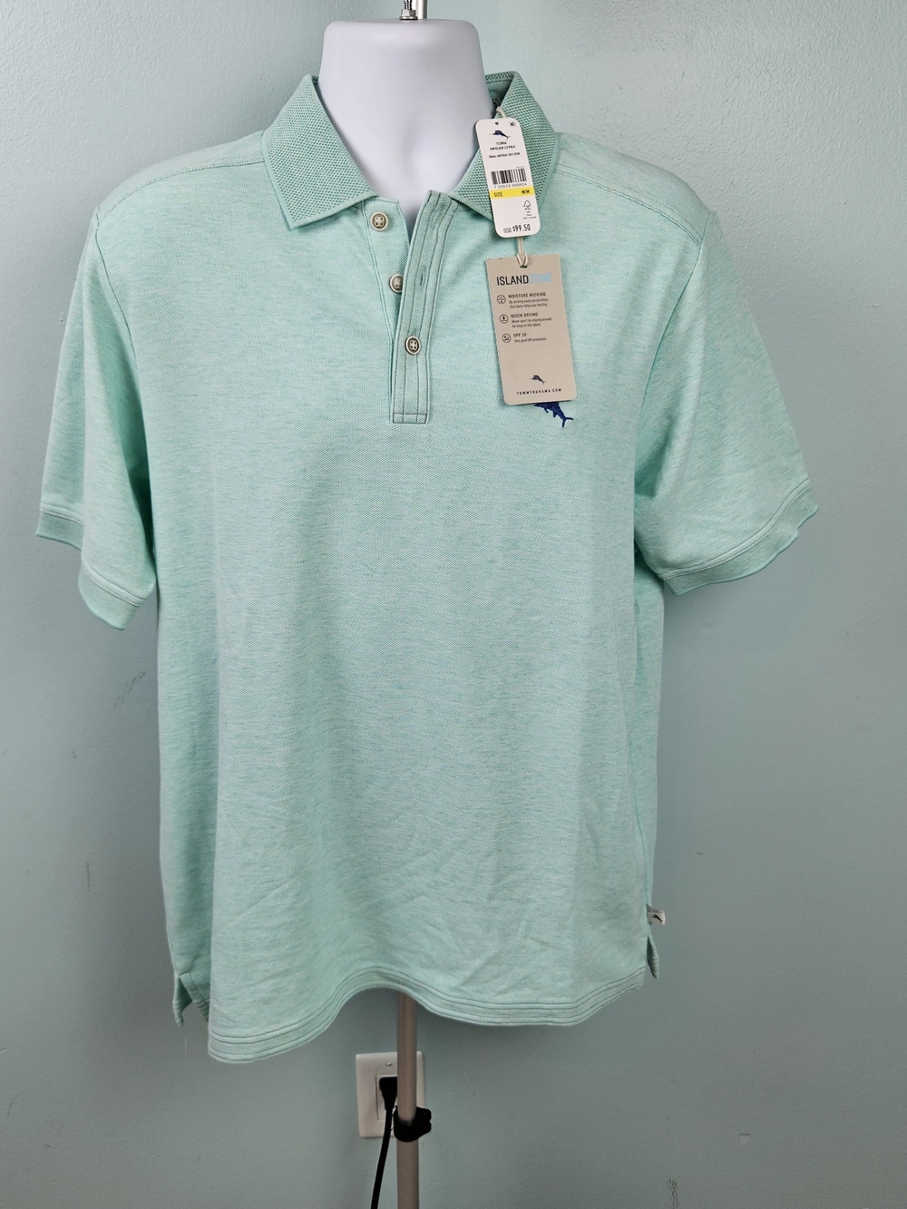 NWT Tommy Bahama Light Mint Green Polo Shirt